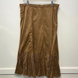 NWT Coldwater Creek Paisley Cutout Scalloped Skirt Women's Sz 14-16
